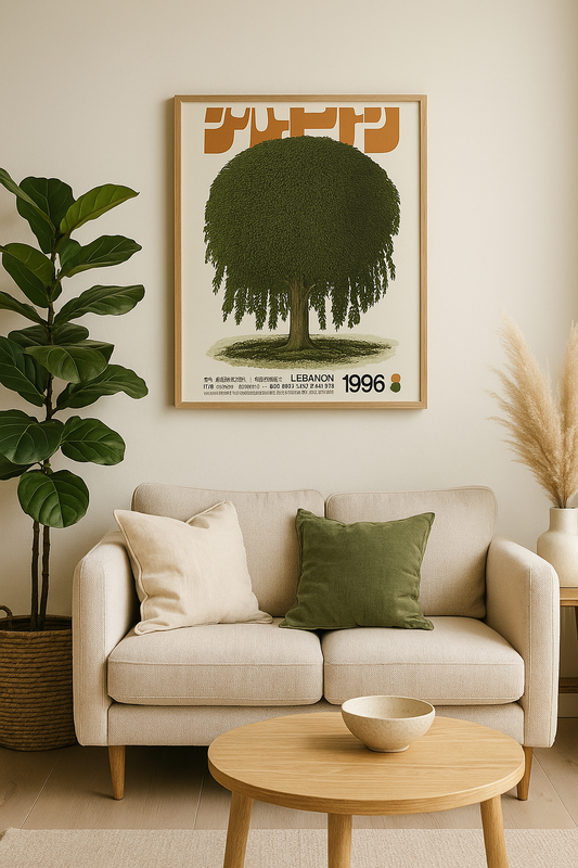 Affiche Vintage Arbre – Poster rétro botanique